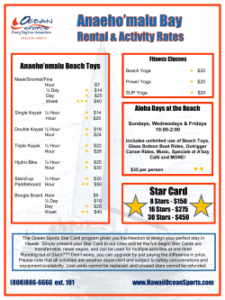 Star Card - Hawaii Ocean Sports