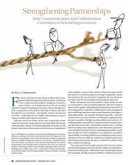 Strengthening Partnerships: How Communication and Collaboration