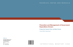 Prevention and Management of Government Expenditure Arrears