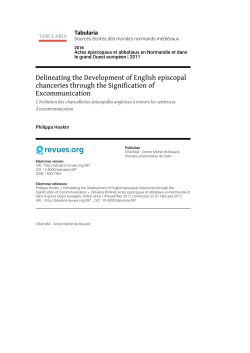 Delineating the Development of English episcopal chanceries