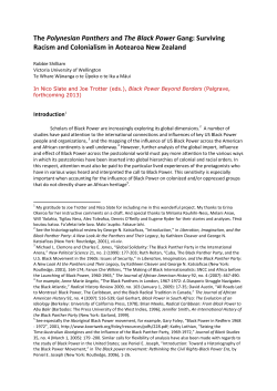 The Polynesian Panthers and The Black Power