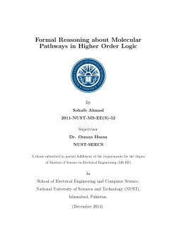 Formal Reasoning about Molecular Pathways in Higher Order Logic