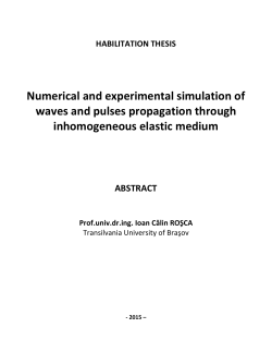 Numerical and experimental simulation of waves and pulses