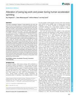 Alteration of swing leg work and power during human accelerated