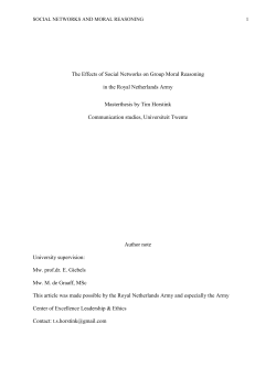 The Effects of Social Networks on Individual Moral Reasoning
