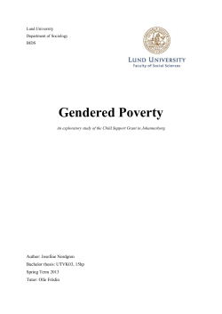 Gendered Poverty - Lund University Publications