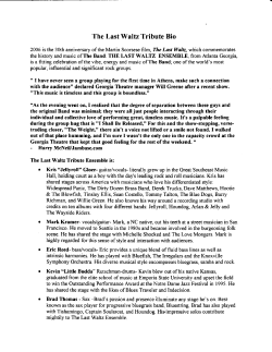 The Last Waltz Tribute Bio