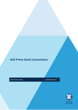 ASX Prime Bank Conventions