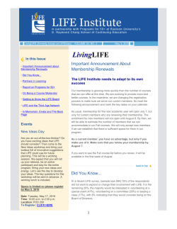 Living - LIFE Institute