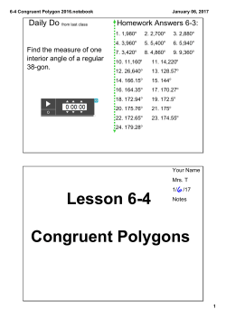 6-4 Congruent Polygons