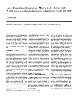 Mineral Fork Tillite of Utah