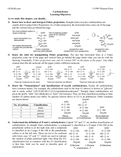 OCHeM.com &copy;1999 Thomas Poon Carbohydrates Learning