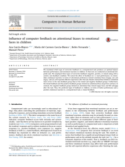Influence of computer feedback on attentional biases to emotional