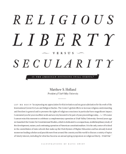 Religious Liberty Versus Secularity