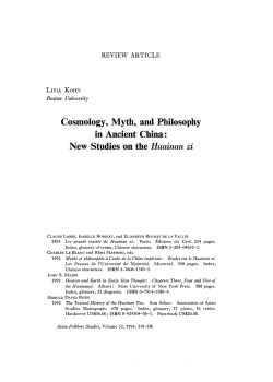 New Studies on the Huainan zi - Nanzan Institute for Religion and