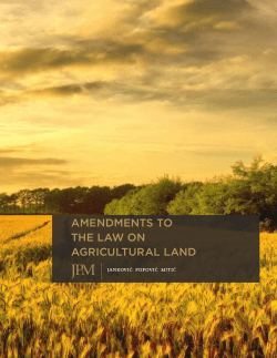 Amendments to the LAw on AgricuLturAL LAnd