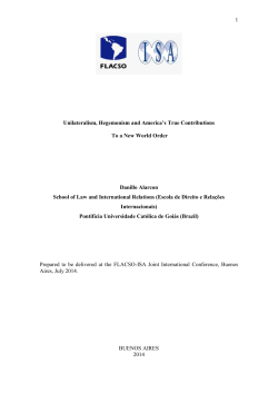 1 Unilateralism, Hegemonism and America`s True Contributions To