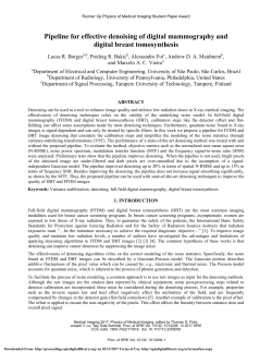 Pipeline for effective denoising of digital mammography and digital