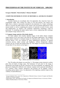 computer methods in study of historical assyrians chariot