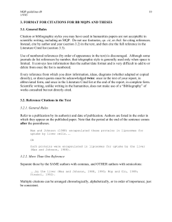 Format for Citations for MQPs and Theses