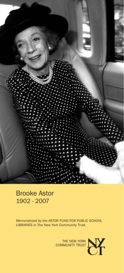 Brooke Astor - The New York Community Trust