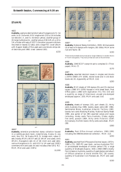 Sixteenth Session, Commencing at 9.30 am STAMPS
