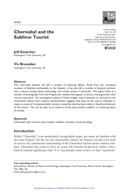 Chernobyl and the Sublime Tourist