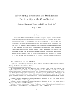 Labor Hiring, Investment and Stock Return Predictability in the Cross