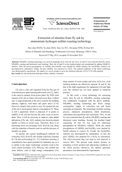 Extraction of alumina from fly ash by ammonium hydrogen sulfate
