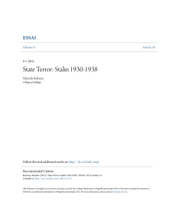 State Terror: Stalin 1930-1938 - DigitalCommons@COD
