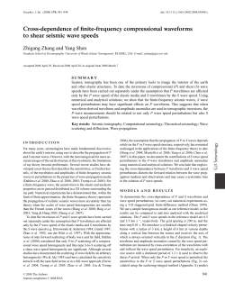 Cross-dependence of finite-frequency compressional waveforms to