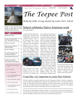 The Teepee Post - Lame Deer Public School