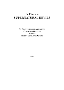 Is There a SUPERNATURAL DEVIL?