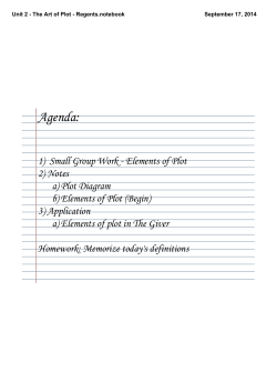 Unit 2 - The Art of Plot