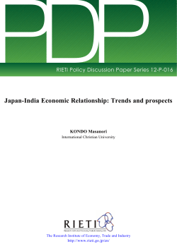 Japan-India Economic Relationship: Trends and prospects