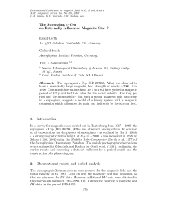 The Supergiant &nu; Cep an Externally Influenced Magnetic Star ?