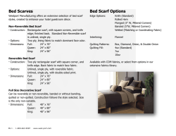Bed Scarves Bed Scarf Options