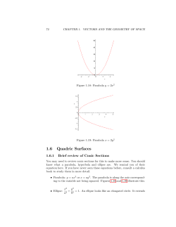 1.6 Quadric Surfaces