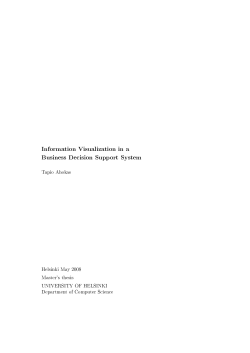 Information visualization in a business decision support
