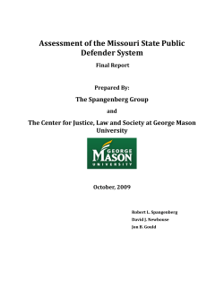 Assessment of the Missouri State Public Defender System
