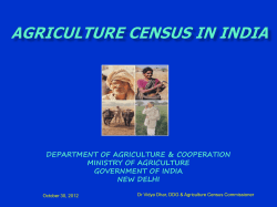 Census of Agriculture in India