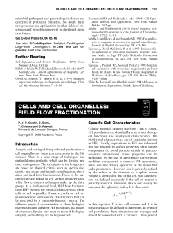 CELLS AND CELL ORGANELLES: FIELD FLOW FRACTIONATION