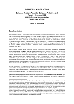 INDIVIDUAL CONTRACTOR Caribbean Relations Associate