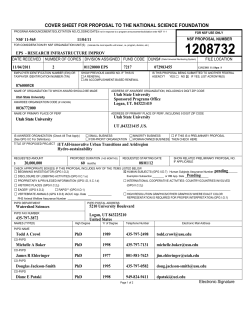 NSF Forms - Utah EPSCoR