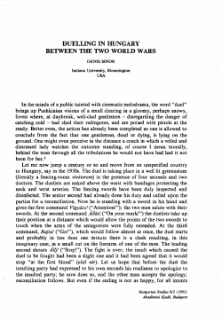 HUNGARIAN STUDIES 8. No. 2. Nemzetközi Magyar