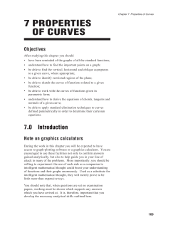 7 PROPERTIES OF CURVES