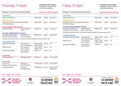Science Festival events 13-16 April