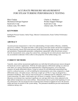 ACCURATE PRESSURE MEASUREMENT FOR STEAM TURBINE