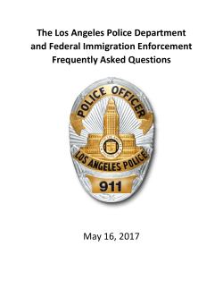 The Los Angeles Police Department and Federal Immigration