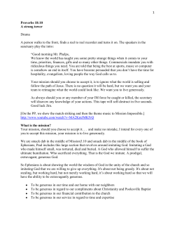 Proverbs 18:10 A strong tower